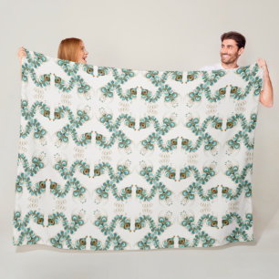 Couverture Polaire Chimera - Peacock Seahorse Fleece Blanche