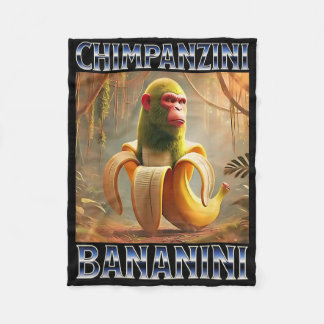 Couverture Polaire Chimpanzini Bananini - Mème Italien de Brainrot