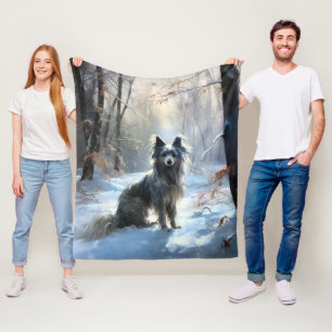 Couverture Polaire Chinois Crested Laisser Il Neige Noël