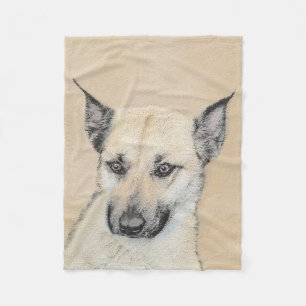 Couverture Polaire Chinook (Pointed Ears) Painting - Original Dog Art