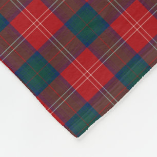 Couverture Polaire Chisholm Clan Tartan Rouge et vert écossais Plaid