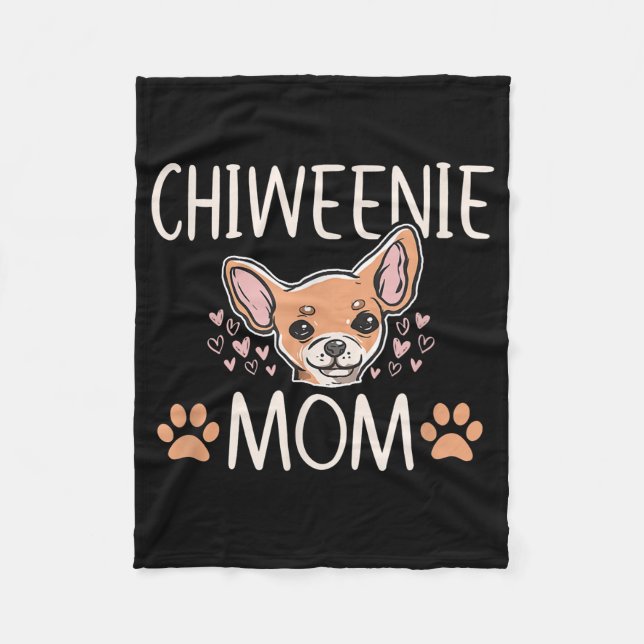 Couverture Polaire chiweenie mère chihuahua adorable propriétaire de  (Devant)