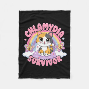 Couverture Polaire Chlamydia Survivor Chat Mème De Chat Chemises Drôl