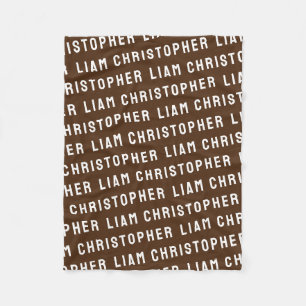 Couverture Polaire Chocolat personnalisé Fils personnalisé bébé garço