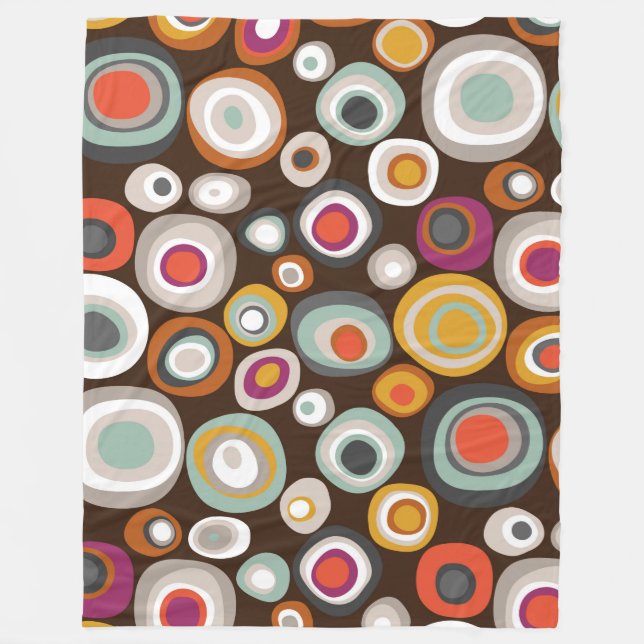 Couverture Polaire chocolat tache veneto boho (Devant)