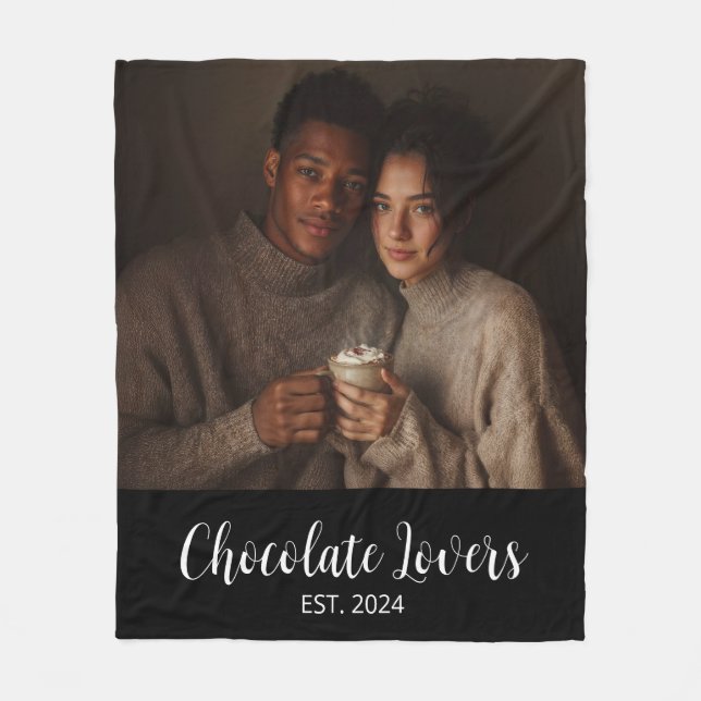 Couverture Polaire Chocolate Lovers Couple Established Photo Gift (Devant)