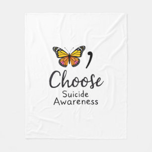 Couverture Polaire Choisissez la vie Suicide Sensibilisation Libellul
