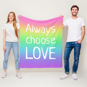 Couverture Polaire Choisissez toujours Love Rainbow Fleece Blanket
