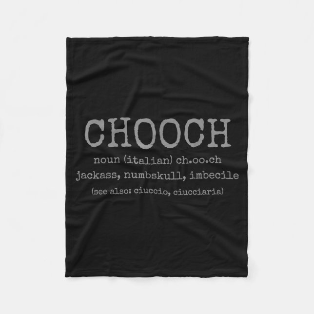 Couverture Polaire Chooch Definition Italian Slang Funny Italy Italia (Devant)
