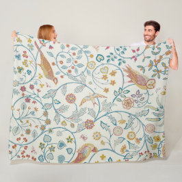 Couverture Polaire Chouette botanique et baies