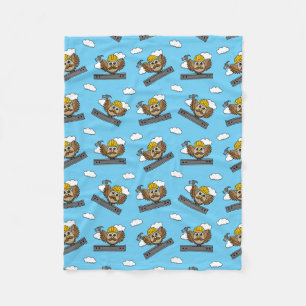 Couverture Polaire Chouette ouvrière de construction mignonne avec de
