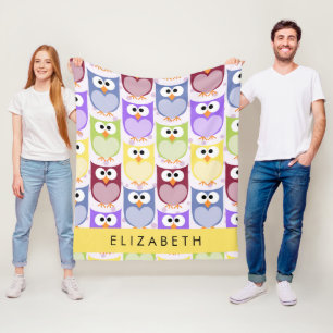 Couverture Polaire Chouettes mignonnes, Chouette Motif, Chouettes col