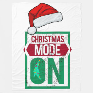 Couverture Polaire chrismas mode on in u Fleece Blanket