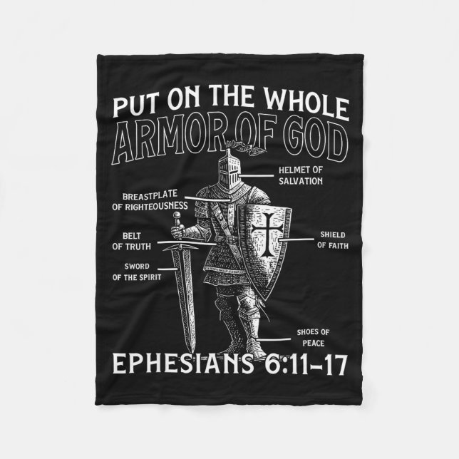 Couverture Polaire Christian Knights Templar Medieval Knight Armor Of (Devant)