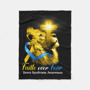 Couverture Polaire Christian Lion Cross Faith sur la peur Syndrome