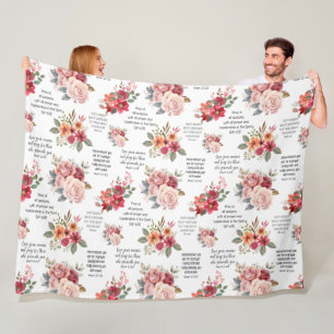 Couverture Polaire Christian PRAYER Peach Floral