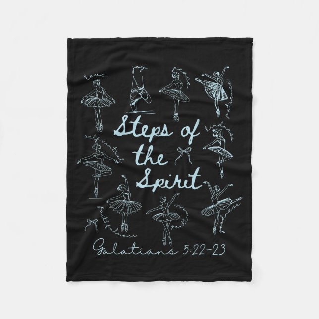 Couverture Polaire Christian Steps Of Srit Bible Verse Ballet Dancer  (Devant)