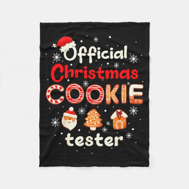 Couverture Polaire Christmas Cookie Tester Taster Baking Crew Toddler (Devant)