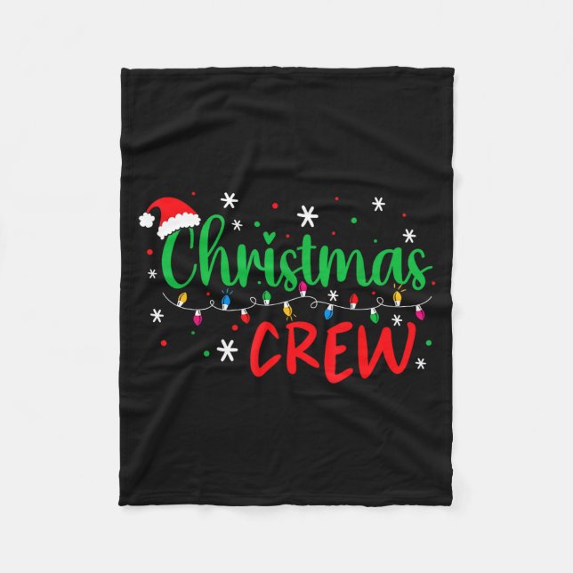 Couverture Polaire Christmas Crew Xmas Lights Family Matching Pajamas (Devant)