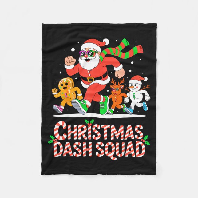 Couverture Polaire Christmas Dash Squad Running Runner Marathon Team  (Devant)