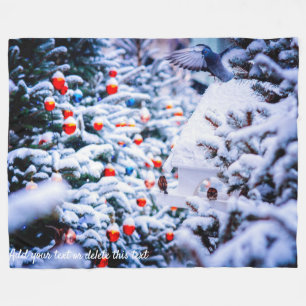 Couverture Polaire Christmas Idyll personnalisable