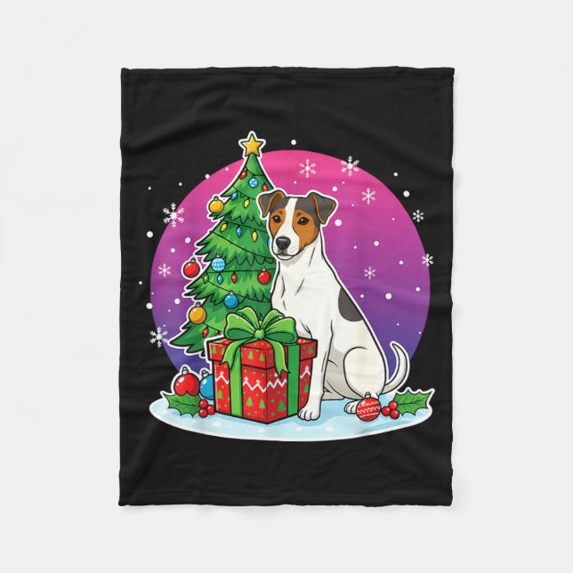 Couverture Polaire Christmas Jack Russell Santa Hat Xmas Jack Russell (Devant)
