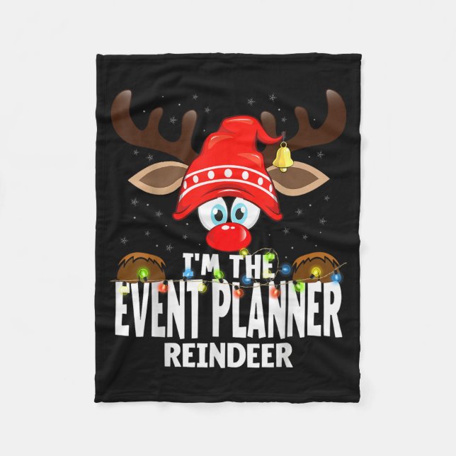 Couverture Polaire Christmas Matching I'm The Event Planner Reindeer  (Devant)