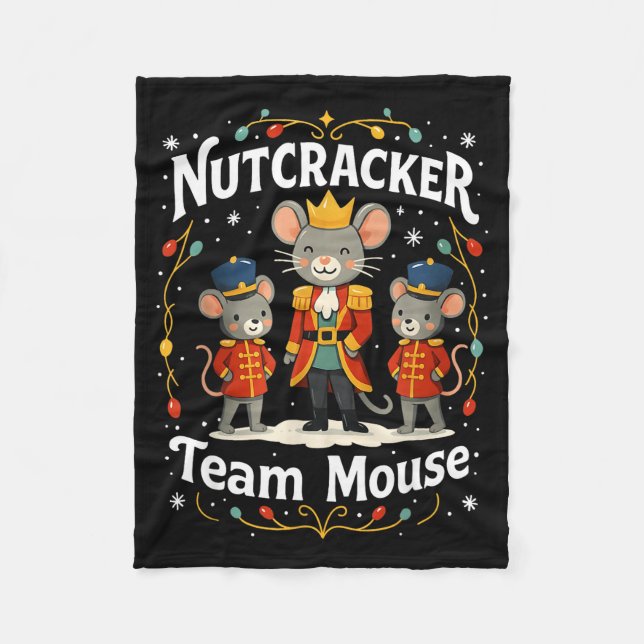 Couverture Polaire Christmas Nutcracker Team Mouse Funny Soldier Xmas (Devant)