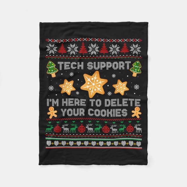 Couverture Polaire Christmas Tech Suprt Here To Delete Cookies Xmas P (Devant)