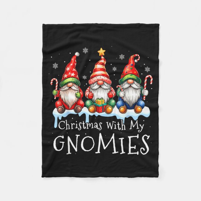 Couverture Polaire Christmas With My Gnomies Buffalo Plaid Gnome Fami (Devant)
