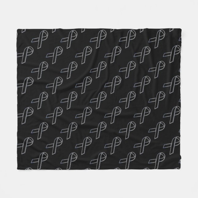 Couverture Polaire Chrome comme Noir de la sensibilisation au ruban (Devant (Horizontal))