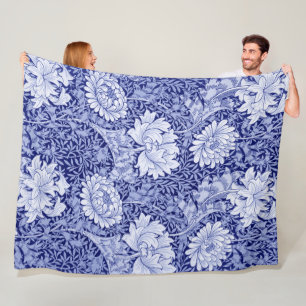 Couverture Polaire Chrysanthemum Blue, William Morris