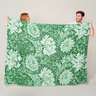 Couverture Polaire Chrysanthemum Green, William Morris
