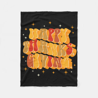 Couverture Polaire Chute Super Rétro Vibes de remerciement Heureux Th