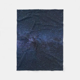 Couverture Polaire Ciel Étoilé Nuit Galaxie Espace Cosmique Bleu Fonc