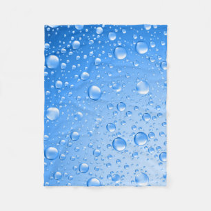Couverture Polaire Ciel métallique Bleu Pluie gouttes