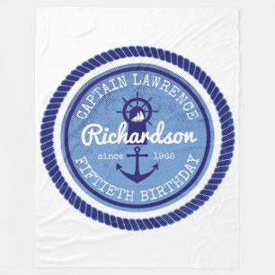 Couverture Polaire cinquantième Capitaine Nautical Rope Anchor Helm