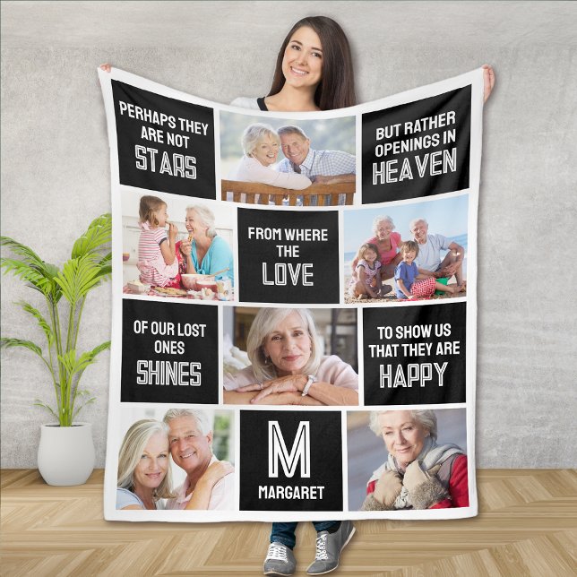 Couverture Polaire Citation Collage de photos commémoratives (Créateur téléchargé)