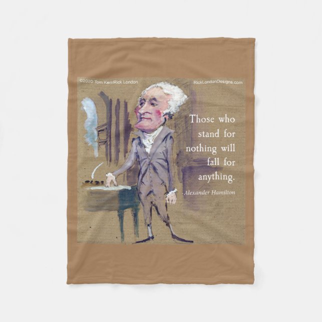 Couverture Polaire Citation d'Alexander Hamilton "Se tenir debout pou (Devant)