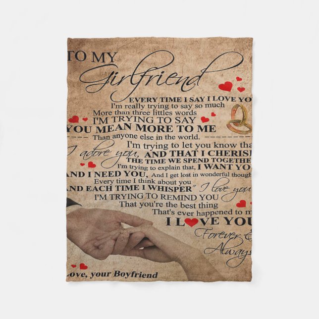 Couverture Polaire Citation d'amour pour amie | Cadeau Décor (Devant)