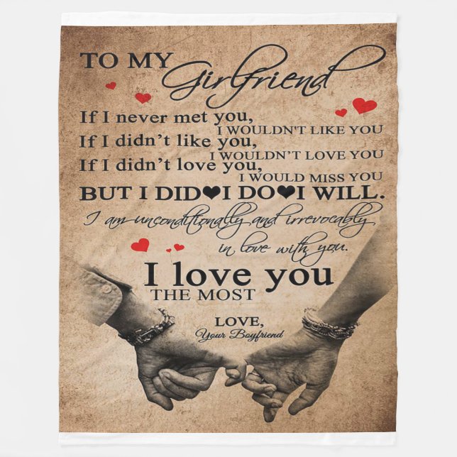 Couverture Polaire Citation d'amour pour amie | Don de devis amusants (Devant)