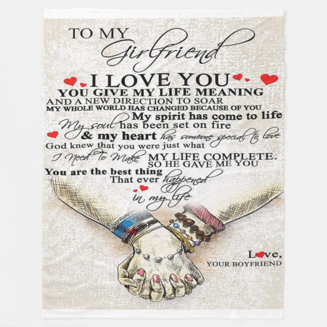 Couverture Polaire Citation d'amour pour amie | Meilleur Cadeau Pour  (Devant)