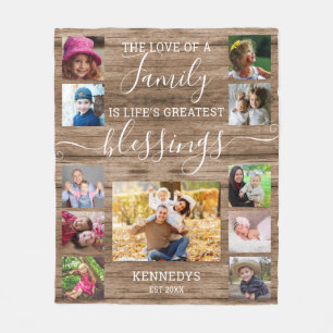 Couverture Polaire Citation d'amour pour la famille de collection de 