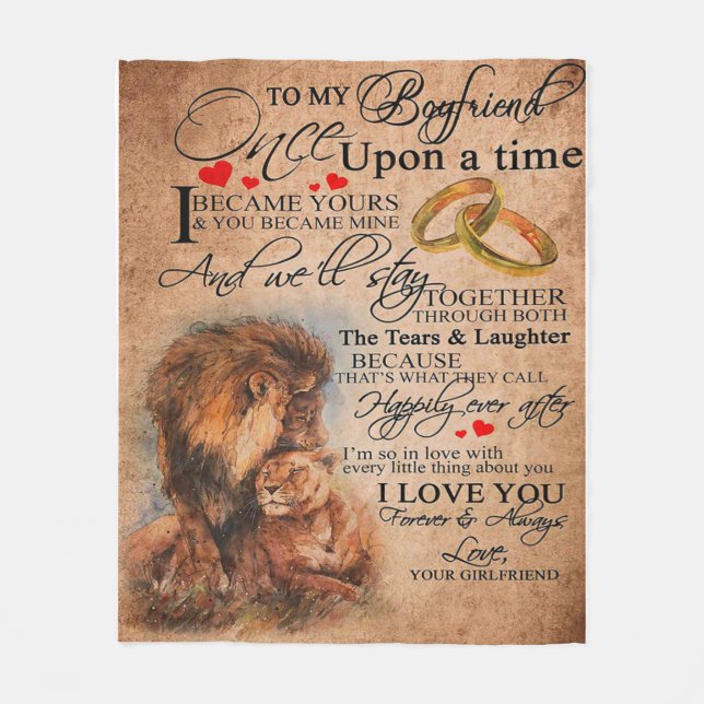 Couverture Polaire Citation d'amour pour petit ami, ami garçon cadeau (Devant)