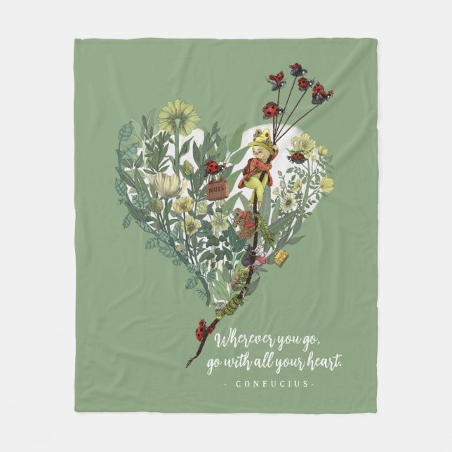 Couverture Polaire Citation d'aventure Inspirant pour la dame verte m (Devant)