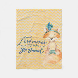 Couverture Polaire Citation de Boho Fox Love