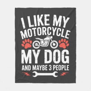 Couverture Polaire Citation de chien moto sarcastique Humour de chien