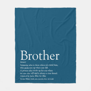Couverture Polaire Citation de définition de frère cool moderne bleu 