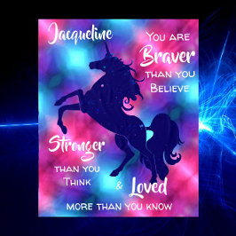 Couverture Polaire Citation de fille Ado inspirante de Unicorne rose