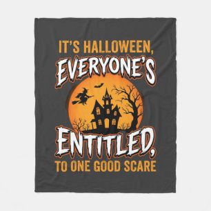 Couverture Polaire Citation de Maison Hantée Halloween One Good Scare